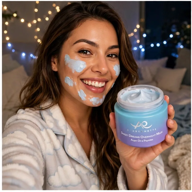 Sweet Dreams Overnight Mask in use