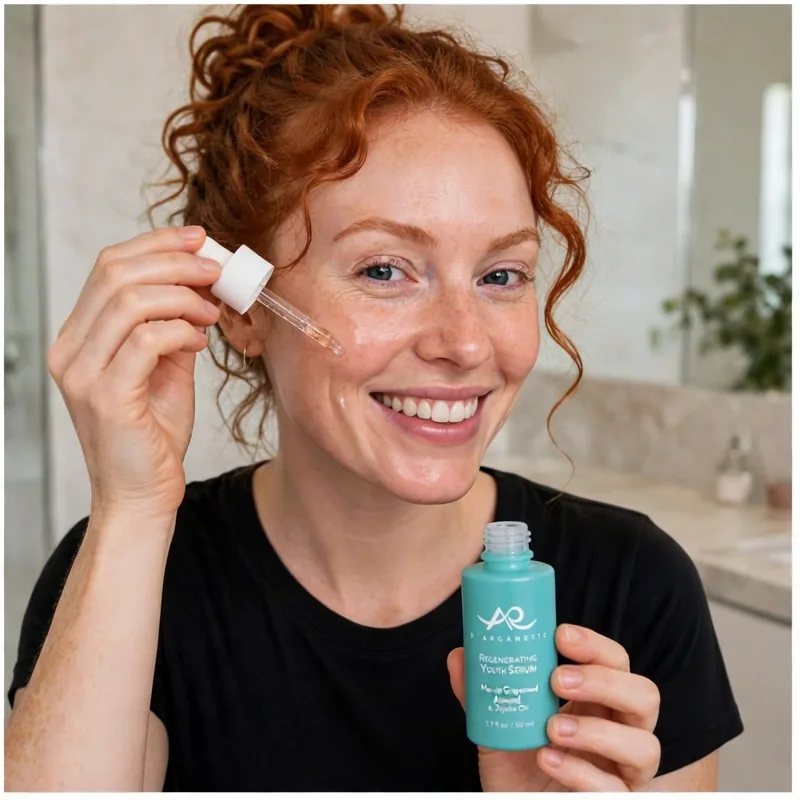 Regenerating Youth Serum in use