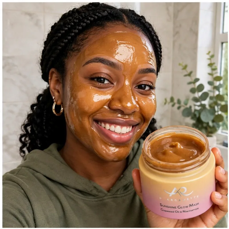 Sunshine Glow Mask in use
